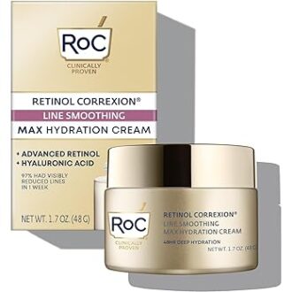 RoC Retinol Correxion Max Daily Hydration Anti-Aging Face Moisturizer with Hyaluronic Acid,