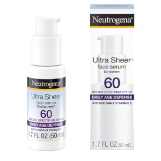 Neutrogena Ultra Sheer Moisturizing Face Serum with Vitamin E & SPF 60,