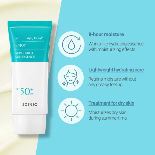 SCINIC Enjoy Super Mild Sun Essence SPF50+ PA++++ 1.69 fl oz(50ml) - Image 2