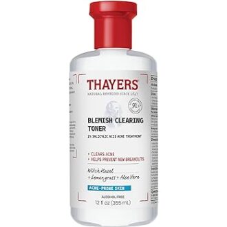 Thayers Blemish Clearing Salicylic Acid Toner, Acne Treatment Face Toner with 2% Salicylic Acid,