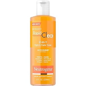 Neutrogena Rapid Clear 2-in-1 Fight & Fade Acne Toner, 8 Fl. Oz.