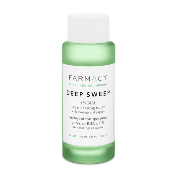 Farmacy Deep Sweep 2% BHA Toner for Face - Pore Cleaner and Facial Exfoliator with Salicylic Acid (4 Fl Oz)