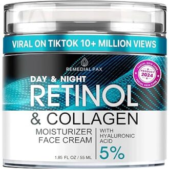 Face Moisturizer Retinol Cream, Anti Aging Collagen Cream for Women & Men,