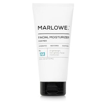 No. 123 Men's Facial Moisturizer 6 oz, Lightweight Daily Face Lotion for Men, Includes Natural Extracts to Hydrate, Soothe & Restore, Light Aloe Citron Scent