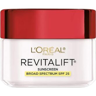 L'Oréal Paris Revitalift Anti-Wrinkle and Firming Face Moisturizer with SPF 25, Pro-Retinol and Centella Asiatica