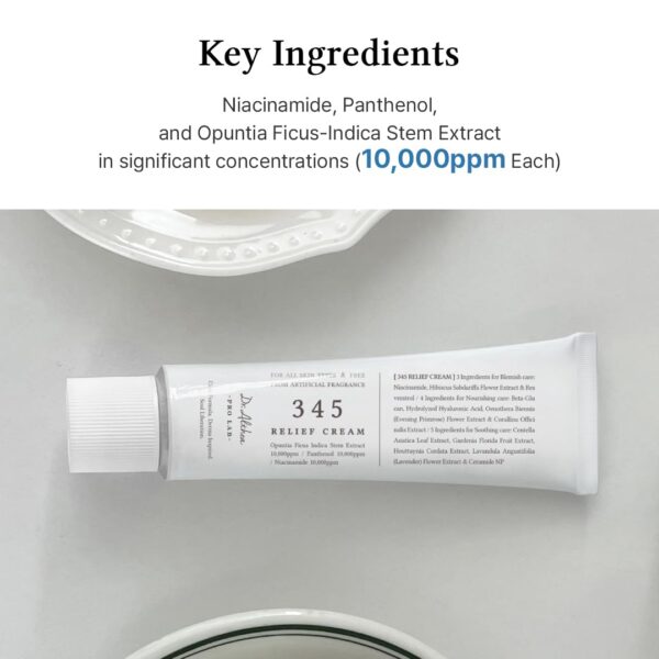 Dr.Althea 345 Relief Cream - Face moisturizer, Acne-Prone Skin, Oily Skin, Post Acne, Soothing, Hydration, Korean skincare, Ointment cream, Artificial Fragrance & Colorants Free, Vegan (Light yellow) - Image 3