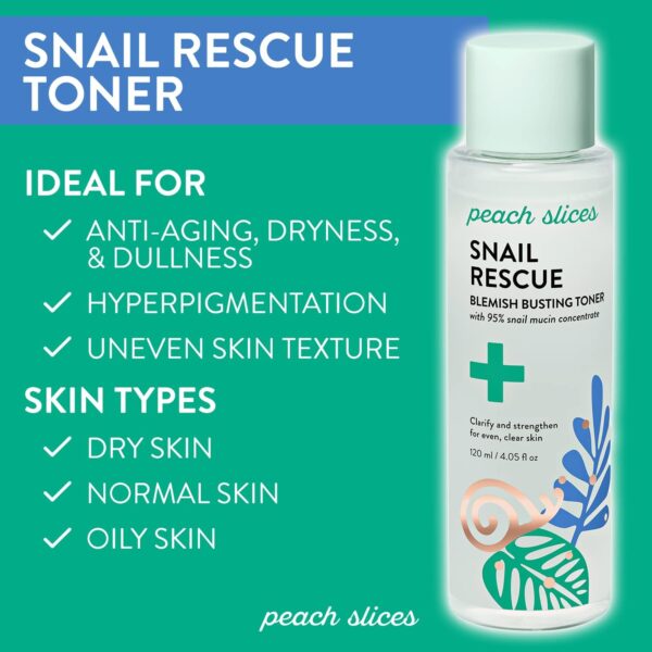 Peach Slices | Snail Rescue Blemish Busting Toner - Image 2