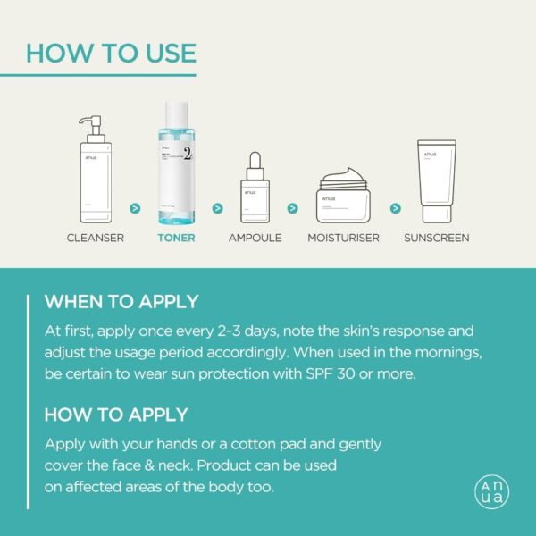 ANUA BHA 2% Gentle Exfoliating Toner, - Image 5