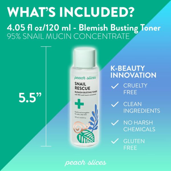 Peach Slices | Snail Rescue Blemish Busting Toner - Image 6