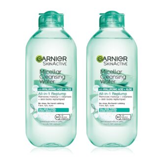 Garnier Micellar Water with Hyaluronic Acid, Facial Cleanser & Makeup Remover,