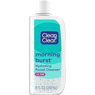 Clean & Clear Morning Burst Oil-Free Hydrating Facial Cleanser with BHA, Cucumber & Aloe Extracts