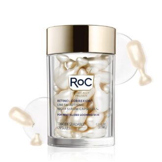 RoC Retinol Correxion Anti-Aging Wrinkle Night Serum, Daily Line Smoothing Treatment for Fine Lines, Dark Spots,