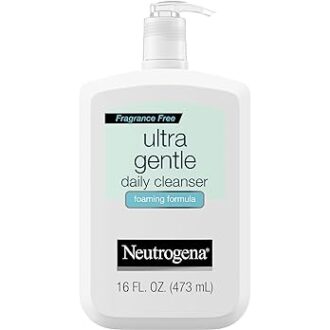 Neutrogena Ultra Gentle Foaming and Hydrating Face Wash for Sensitive Skin,