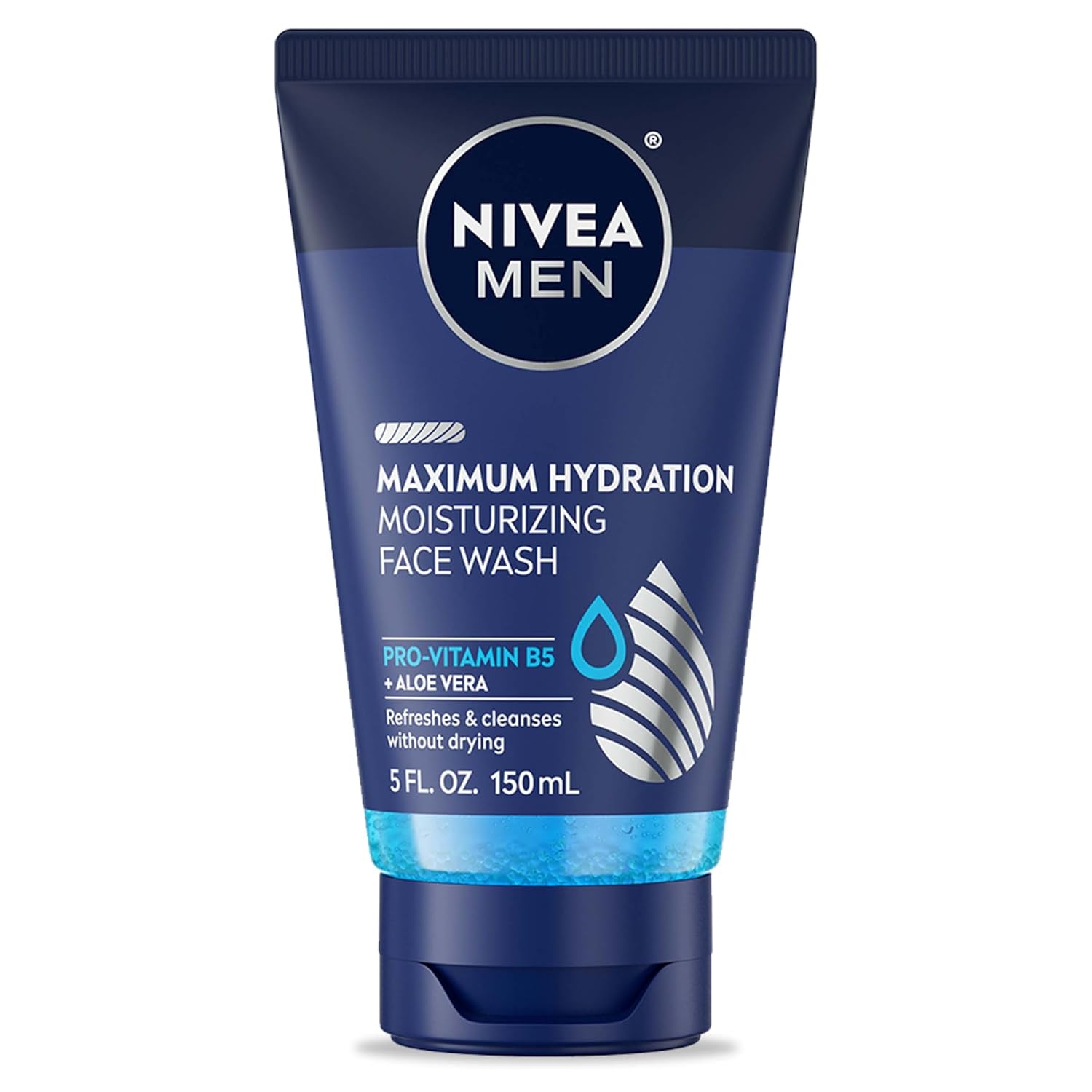 Nivea Men Maximum Hydration Moisturizing Face Wash with Aloe Vera, 5 Fl Oz Tube