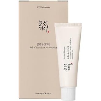 Relief Sun Organic Sunscreen SPF50,+PA++++ Rice and Probiotics | Korean Skin Care Solution for All Skin Types | Nourishing Skin Protection and UV Defense