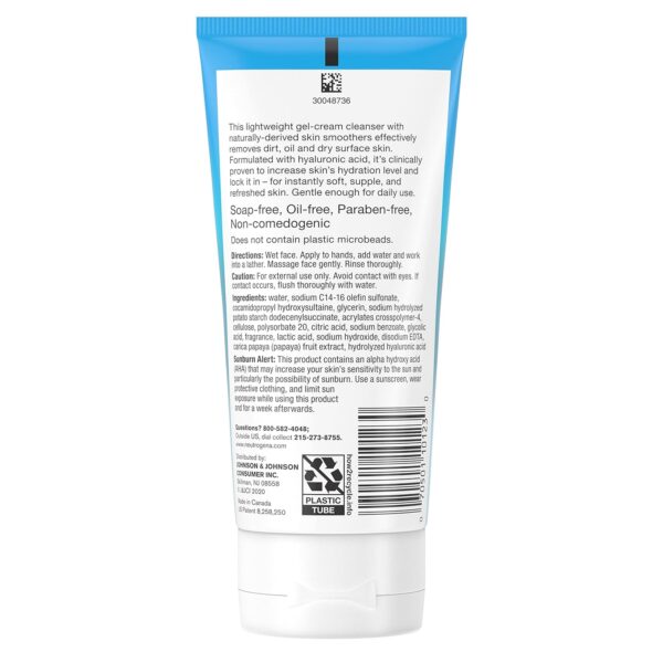 Neutrogena Hydro Boost Gentle Exfoliating Daily Facial Cleanser with Hyaluronic Acid, - Image 5