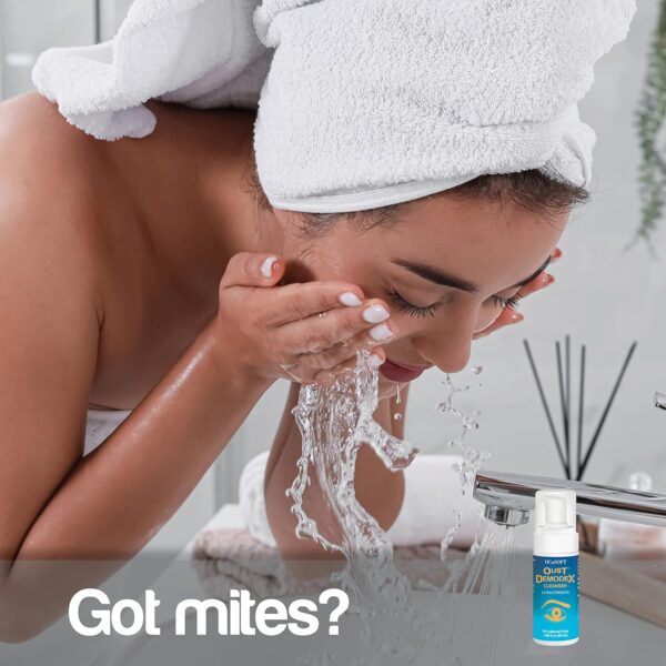 OCuSOFT Oust Demodex Foam Cleanser - Extra Strength - Foaming Cleanser for Eyelids & Eyelashes with Tea Tree Oil - Image 2