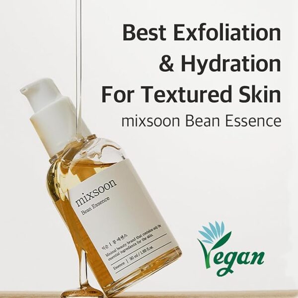 mixsoon Bean Essence, Vegansnail, Exfoliating Essence for face, Hydrating Korean Skin Care,Glassskin 1.69 fl.oz/50ml - Image 2