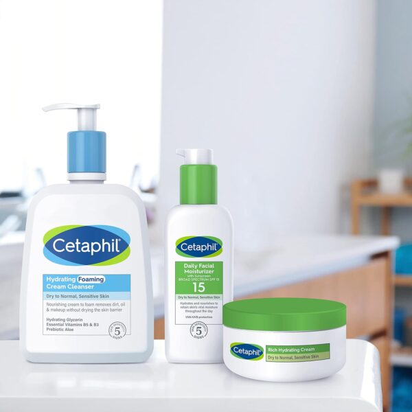 Cetaphil Cream to Foam Face Wash, Hydrating Foaming Cream Cleanser, 16 oz, - Image 2