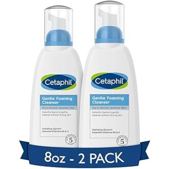 Cetaphil Oil Free Gentle Foaming Cleanser For Dry to Normal, Sensitive Skin,