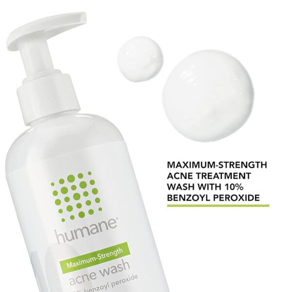 humane Maximum-Strength Acne Wash - 10% Benzoyl Peroxide Acne Treatment for Face, Skin, Butt, - Image 2