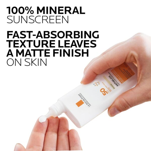 La Roche-Posay Anthelios Mineral Ultra-Light Face Sunscreen SPF 50, Zinc Oxide Sunscreen for Face, 100% Mineral Sunblock, - Image 2