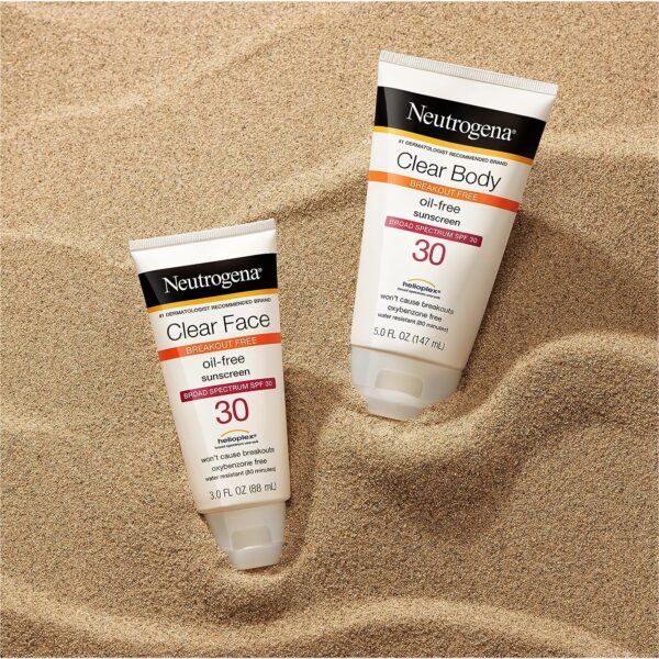 Neutrogena Clear Face Liquid Sunscreen for Acne-Prone Skin, Broad Spectrum SPF 30 Sunscreen - Image 5
