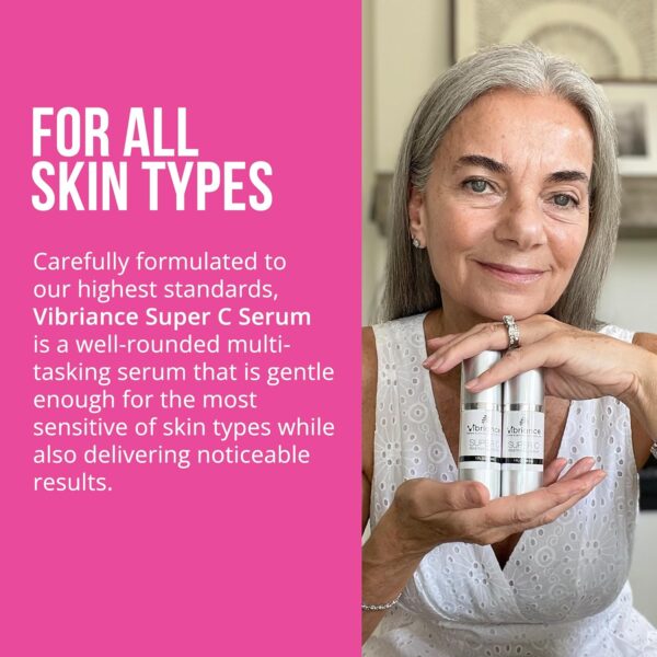 Vibriance Super C Serum for Mature Skin, Made in USA, All-In-One Formula Hydrates, Firms, Lifts, Smooths, Targets Age Spots, Wrinkles, Vitamin C Serum; 1 fl oz - Image 5