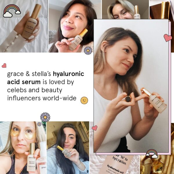 Grace & Stella Hyaluronic Acid Serum for Face - 50ml, Anti-Aging Serum with Hydrating and Brightening Properties, Vegan and Paraben-Free - Image 5