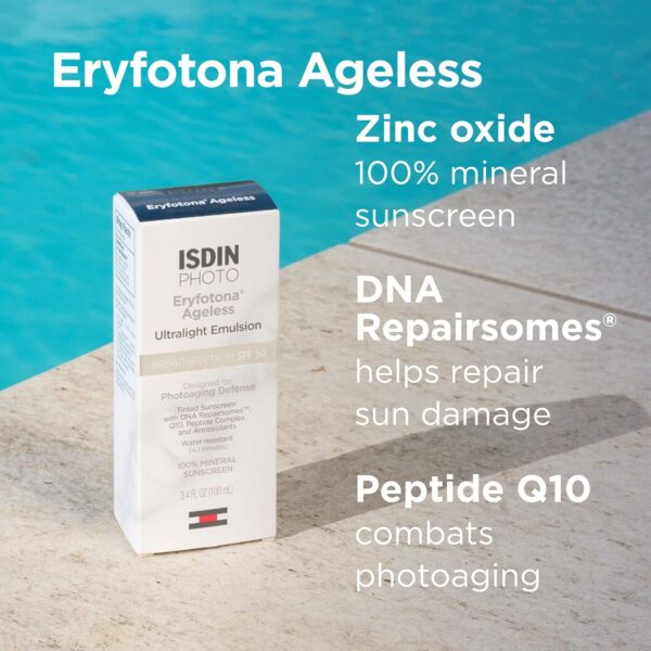 ISDIN Eryfotona Ageless Sunscreen Zinc Oxide and 100% Mineral Tinted Sunscreen SPF 50+ - Image 2