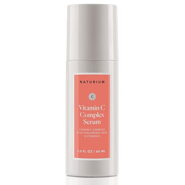 Naturium Vitamin C Complex Face Serum, Anti-Aging Facial Treatment with Hyaluronic Acid & Vitamin E, 1 oz
