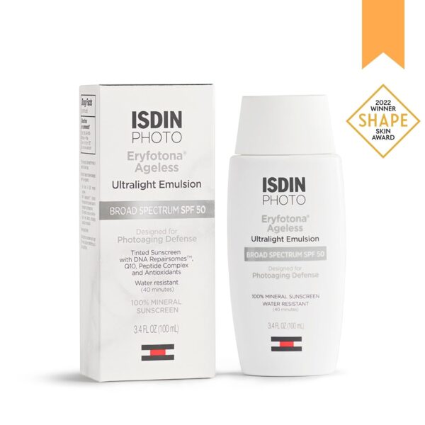 ISDIN Eryfotona Ageless Sunscreen Zinc Oxide and 100% Mineral Tinted Sunscreen SPF 50+ - Image 5