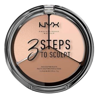 NYX PROFESSIONAL MAKEUP 3 Steps to Sculpt, Face Sculpting Contour Palette - Fair