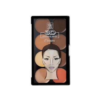 Ruby Kisses Flawless Finish with 3D Contour Cream Makeup Palette – Lightweight, Multi-Palette, Contouring Foundation, Creamy, Sculpt &Highlighting, Define Cheekbones