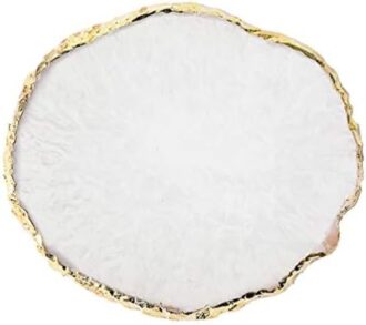 Resin Nail Art Palette, Nail Painting Mixed Color Palette, Gilded Edge Nail Gel Color Makeup Display Board Pallet (White)