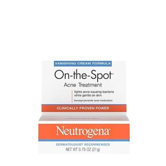 Neutrogena On-The-Spot Acne Treatment Gel with Benzoyl Peroxide - Gentle Face Acne Medicine for Acne Prone Skin, 0.75 oz