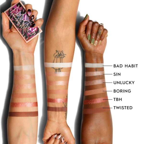 URBAN DECAY Naked Sin Mini, Soft Pink Neutral Eyeshadow Palette, Matte, Metallic, Shimmer & Glitter Finish, 6 Blush-toned Nude Eye Shadows, Travel Friendly Size, Vegan, Cruelty-free - Image 2