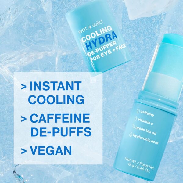 wet n wild Cooling Hydra De-Puffer, Soothing Stick with Vitamin E & Caffeine, Instant Skin Refreshments For All Skin Types, Vegan & Cruelty-Free - Image 2