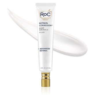 RoC Retinol Correxion Deep Wrinkle Facial Filler with Hyaluronic Acid Retinol Ounce, Christmas Gifts & Stocking Stuffers for Women and Men, 1 Fl Oz