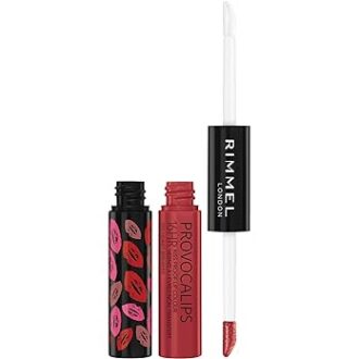 Rimmel London Provocalips 16hr Kiss-Proof Lip Color - Two-Step Liquid Lipstick to Lock in Color and Shine - 750 Heart Breaker, .14 fl.oz