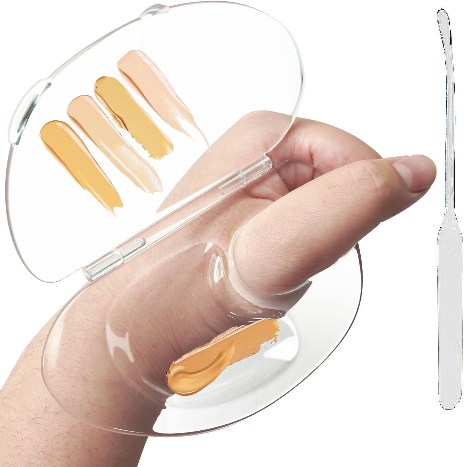 Makeup Mixing Palette Can Store Liquid Foundation, Hold Acrylic Palette, Art Nail Palette, Pigment Transparent Makeup Palette For Foundation Make-up