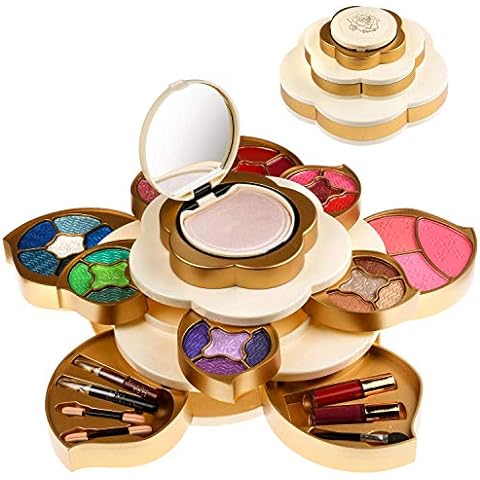 Toysical Makeup Kit for Teens - Flower Makeup Palette Gift Set for Teen Girls and Women - Makeup for Girls 10-12 - Petals Expand to 3 Tiers - Variety Shade Array - Full Starter Kit for Beginners - Image 5