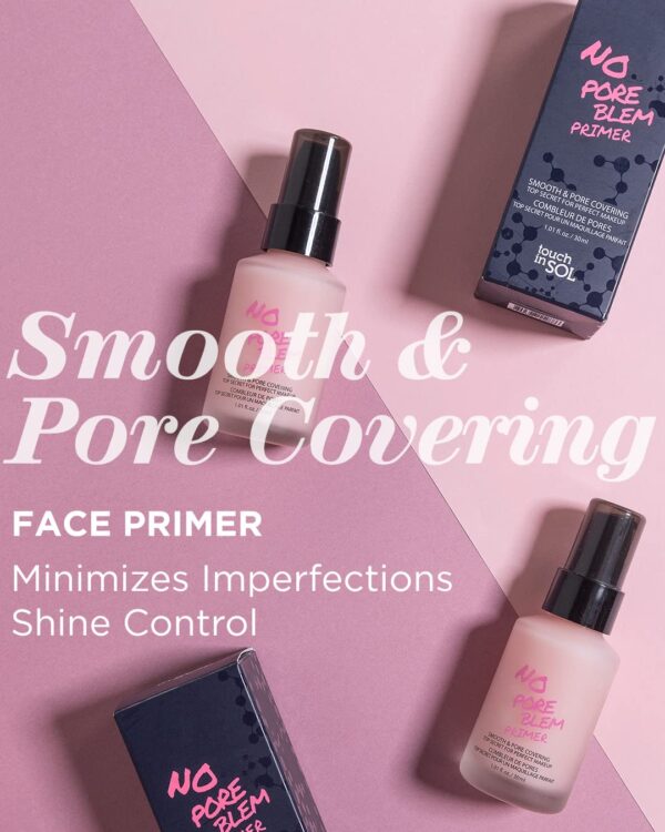 TOUCH IN SOL No Pore Blem Primer, 1.01 fl.oz(30ml) - Face Makeup Primer, Big Pores Perfect Cover, Skin Flawless and Glowing, Instantly Smoothes Lines, Long Lasting Makeup's Staying - Image 2
