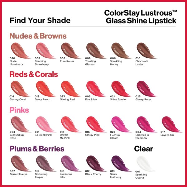 Revlon Super Lustrous Glass Shine Lipstick, Flawless Moisturizing Lip Color with Aloe, Hyaluronic Acid and Rose Quartz, So Sleek Pink (021), 0.15 oz - Image 3