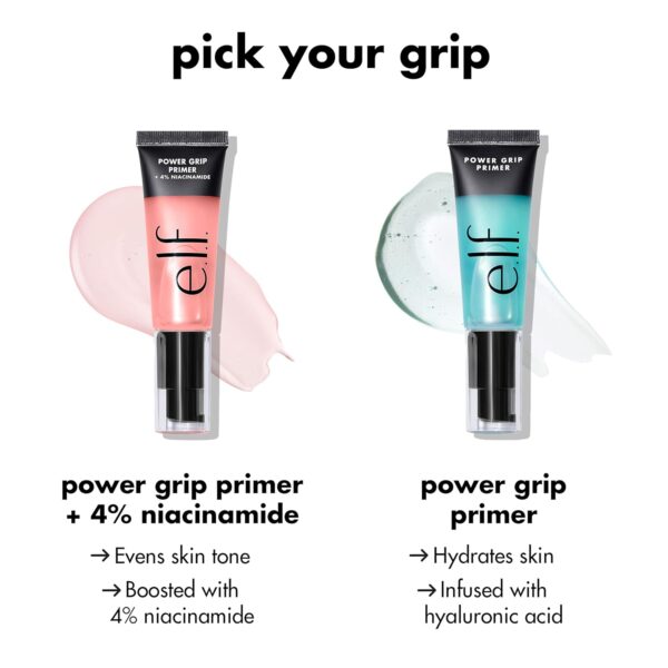e.l.f. Power Grip Primer, Gel-Based & Hydrating Face Primer For Smoothing Skin & Gripping Makeup, Moisturizes & Primes, 0.811 Fl Oz (24 ml) - Image 4