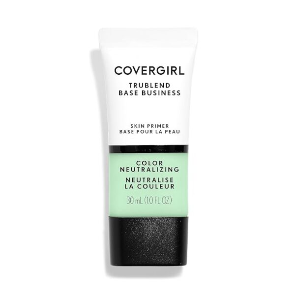 COVERGIRL Trublend Base Business Face Primer 200 Color Neutralizing, 1.014 Fl Oz, Primer Makeup, Face Primer, Face Primer for Oily Skin, Blurs Flaws, Long Lasting, Weightless Feel