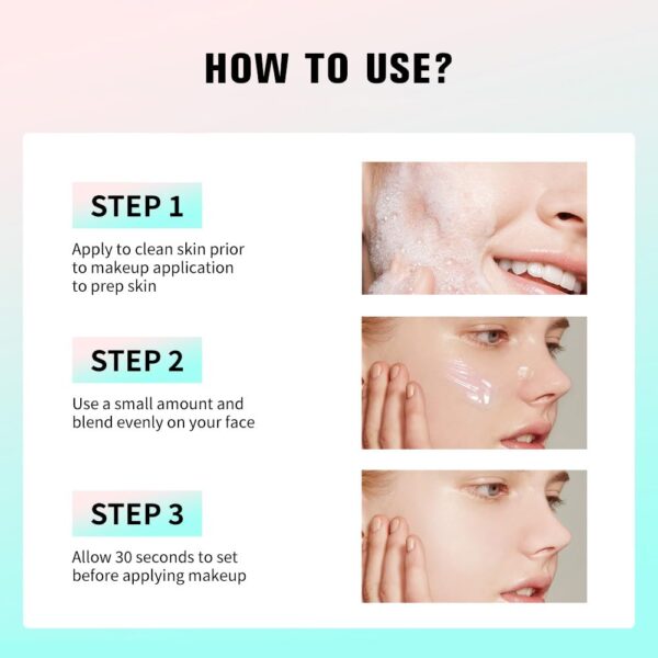 Power Grip Primer + 4% Niacinamide, Hydrating Face Primer, Moisturizes Primes, Primer Face Makeup, Makeup Primer, Face Primer, Hydrating Primer, Perfect Gel-Based, Hydrating Face Primer (Pink) - Image 4