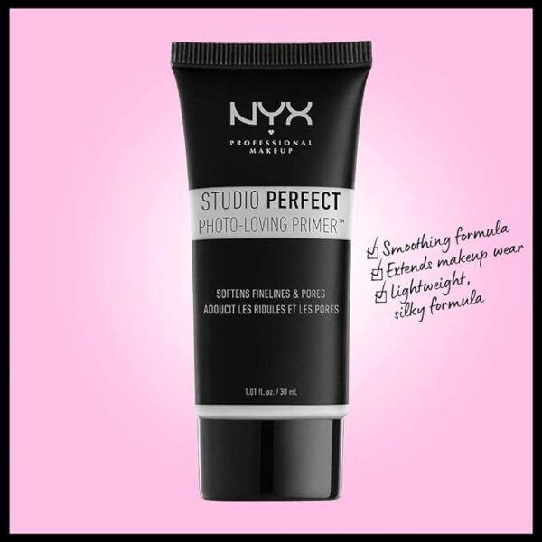 NYX PROFESSIONAL MAKEUP Studio Perfect Primer, Vegan Face Primer - Clear - Image 3
