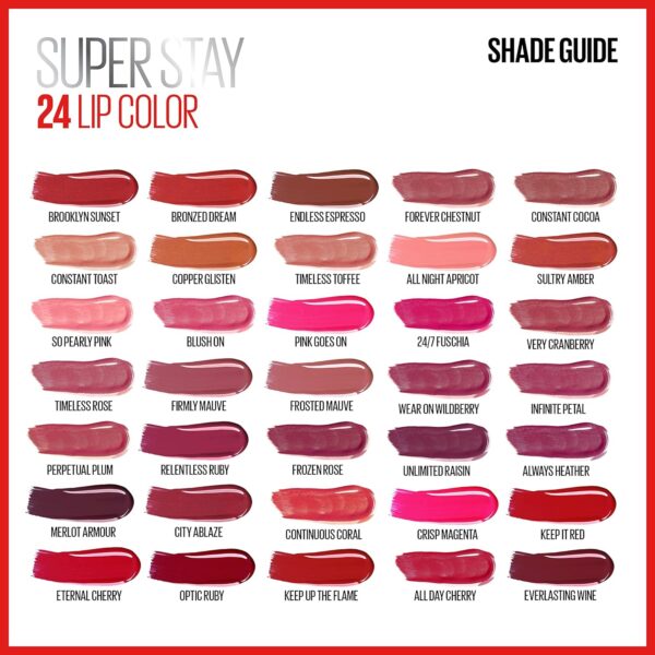 MAYBELLINE Super Stay 24, 2-Step Liquid Lipstick Makeup, Long Lasting Highly Pigmented Color with Moisturizing Balm, Keep It Red, Red, 1 Count - Image 3