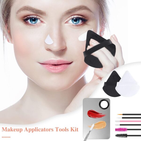2 in 1 Set Makeup Mixing Palette, Stainless Steel Foundation Palette with Spatula for Mixing Foundation Eye Shadow Eyelash Nail Art - Image 4